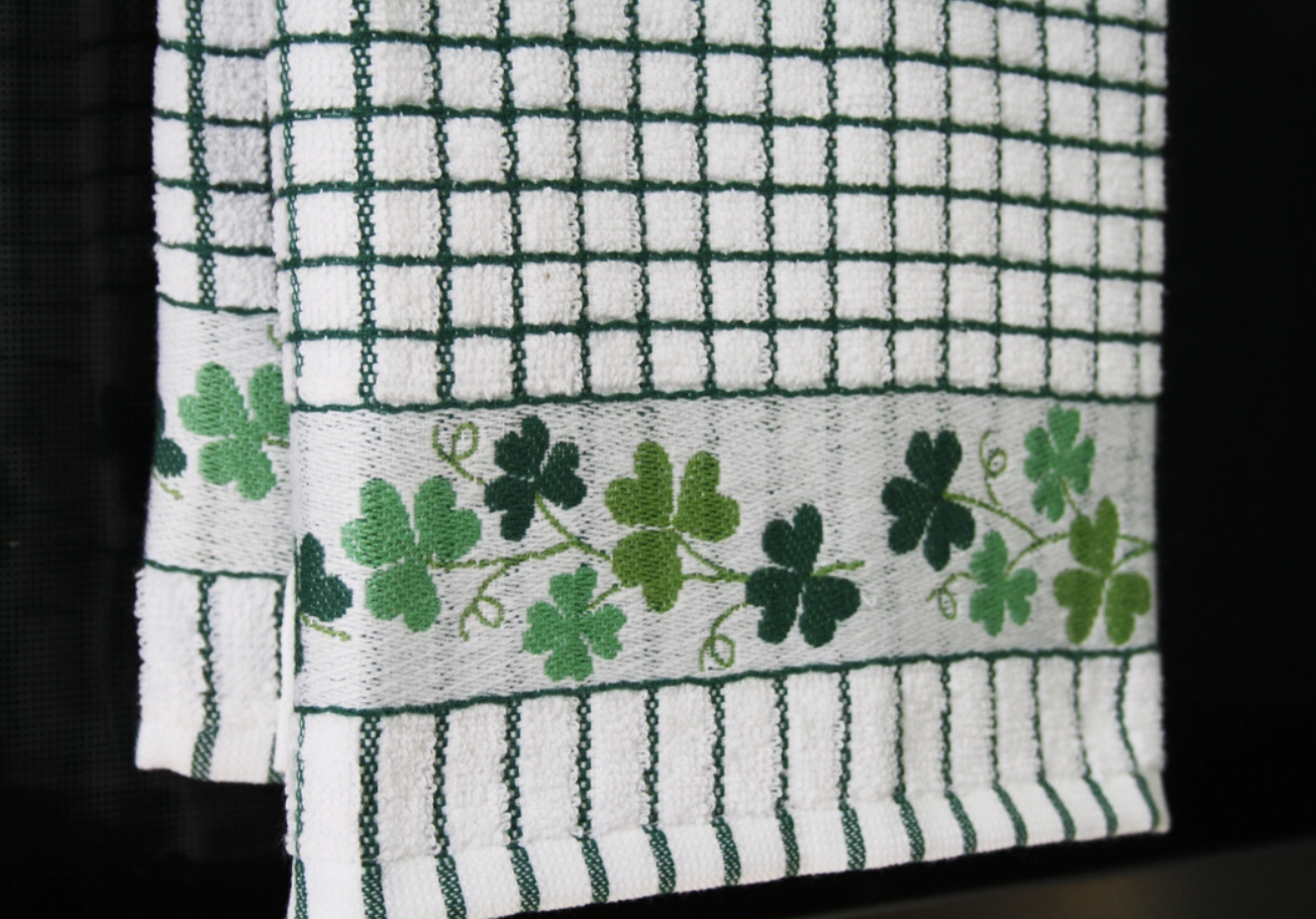 Shamrock Sprig Poli-Dri Jacquard Tea Towel