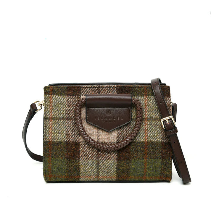 Islander Harris Tweed Arran Tote 'Chestnut Tartan'