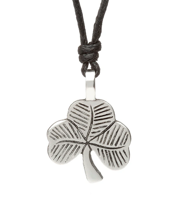 Celtic Legends Pewter Shamrock Necklace