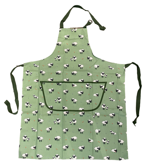 Fluffy Flock Green Cotton Apron