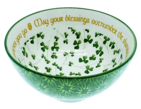 Irish Blessing Shamrock Bowl (11cm)