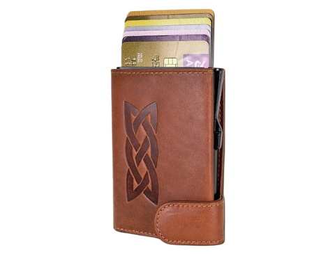 Lee River RFID Protected Pop-Up Leather Celtic Knot Wallet