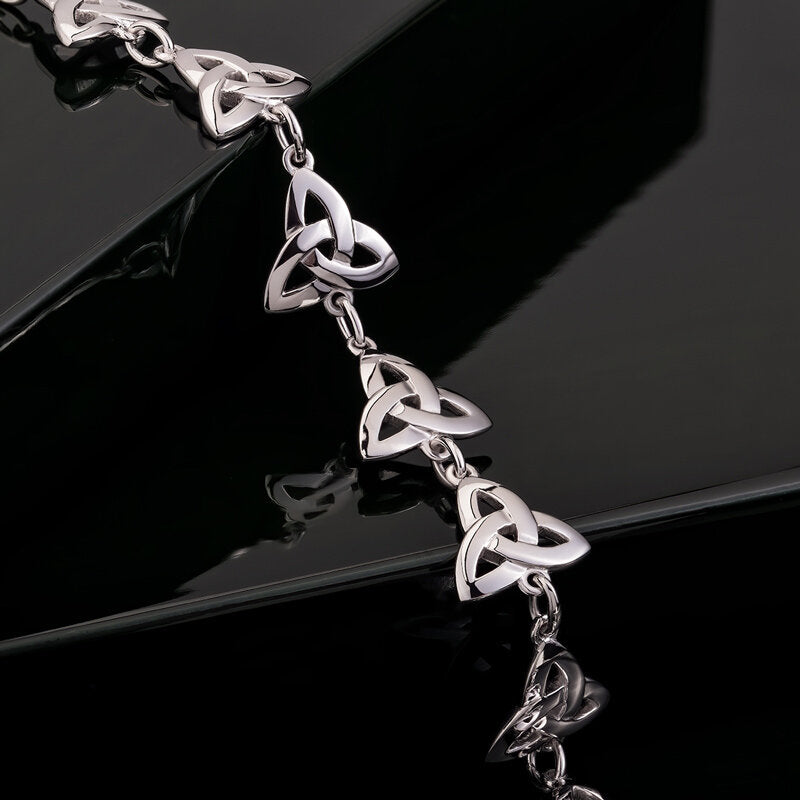 Sterling Silver Trinity Knot Link Bracelet