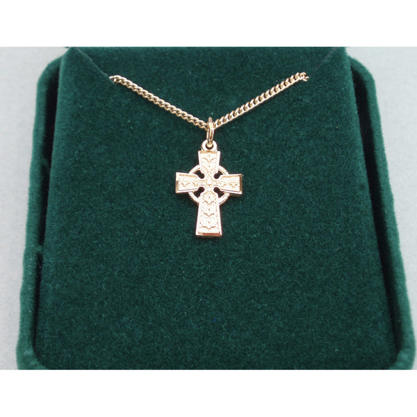 Gold Plated Celtic Cross Medal- Small