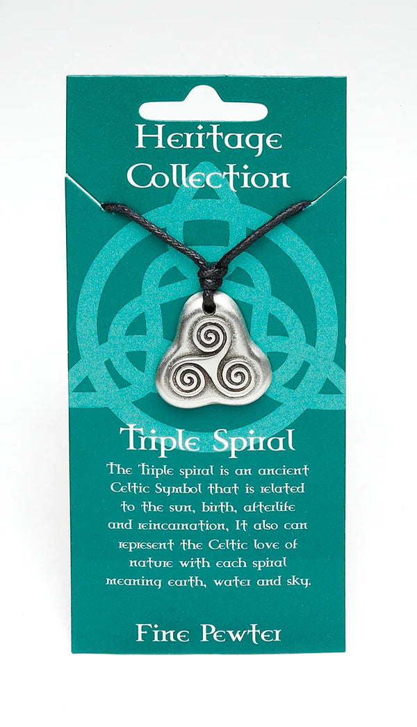 Heritage Collection Pewter Triple Spiral Necklace