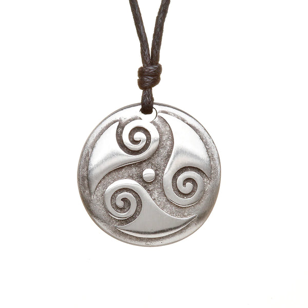 Heritage Collection Pewter Spiral of Life Necklace