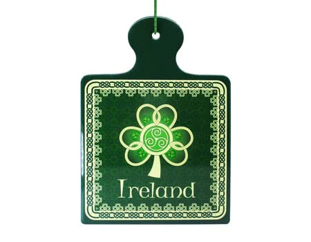 Irish Shamrock Spiral Pot Stand Plaque