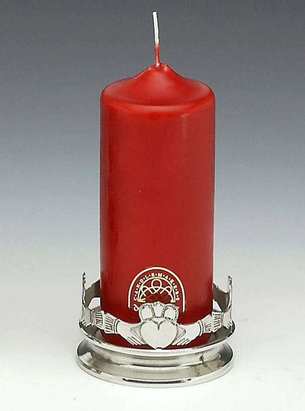 Pewter Candle Holder - Claddagh