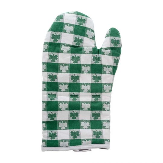 Shamrock Checkered Oven Mitt