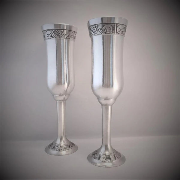 Mullingar Pewter The Kells Champagne Flute Toasting Set