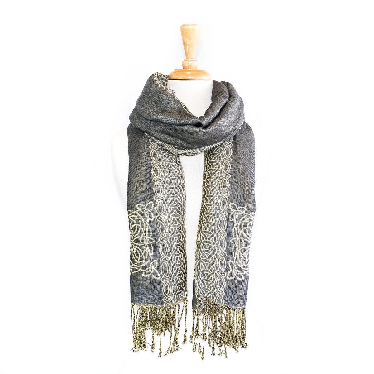 BILI Grey/Cream Reversible Scarf – The Celtic Gift Store