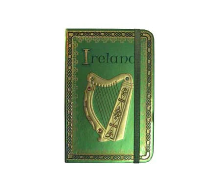 Irish Harp Gold Foil Notebook