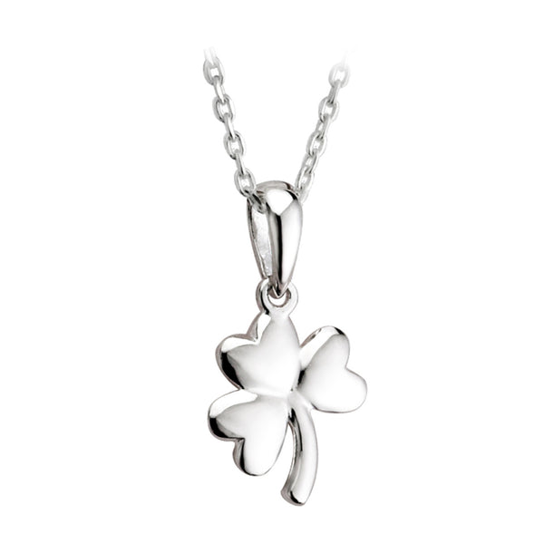 Sterling Silver Shamrock Necklace- Small